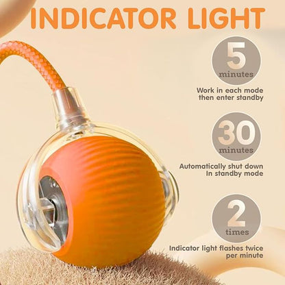 Juguetes interactivos con forma de bola para gatos, bola giratoria automática para gatitos, juguetes eléctricos inteligentes recargables para mascotas con sensor de puntero, juguete de bola para gatos