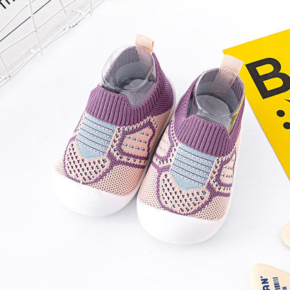 Chaussures de marche antidérapantes à semelle souple pour bébé