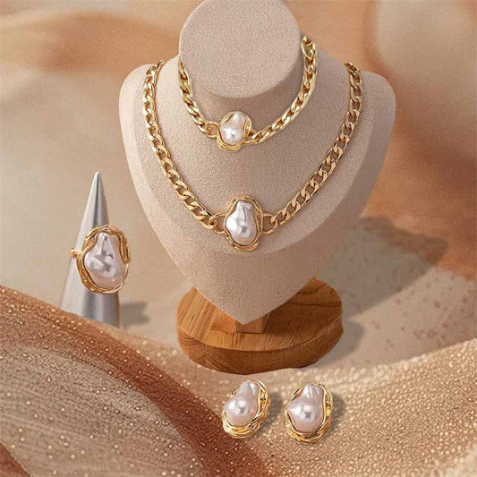Traje de perlas con forma de moda, collar vintage de gran venta