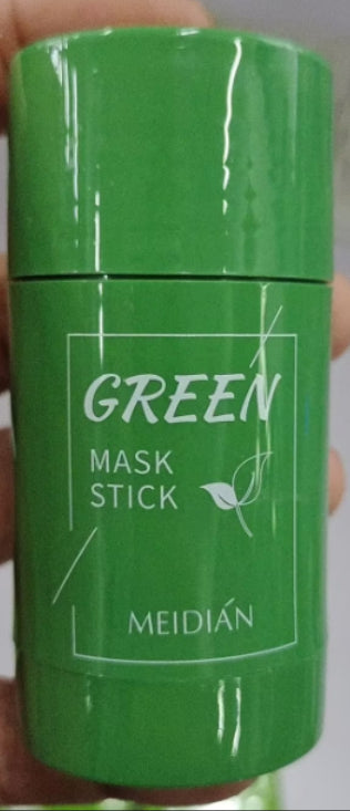Masque Nettoyant au Thé Vert en Stick Purifiant Contrôle Sébum Anti-Acné Blanchissant Masque aux Algues Soin de la Peau