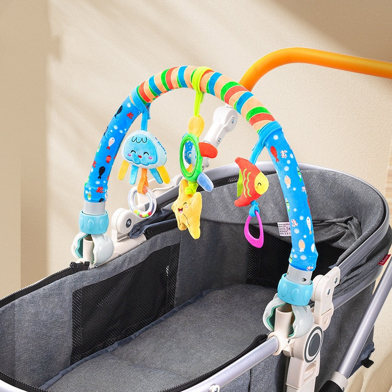 Campana de Cama Colgante para Bebé, Sonajero, Clip para Cuna de Bebé, Clip para Coche, Adornos, Juguete de Confort para Bebé