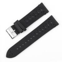 Gray-blue Multi-hole Stitching Leather Watch Band