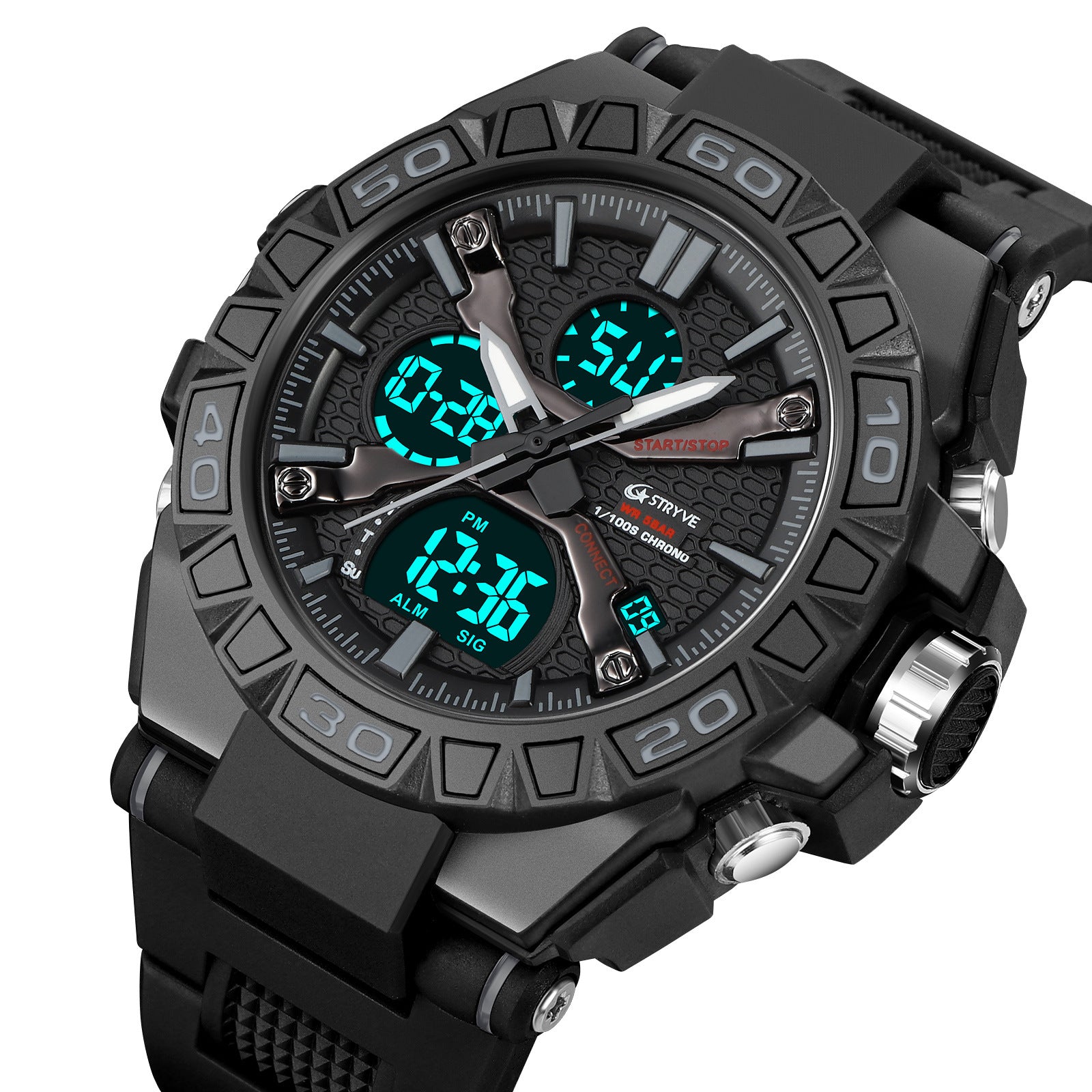 Nuevo reloj electrónico luminoso deportivo colorido impermeable, reloj multifuncional para estudiantes