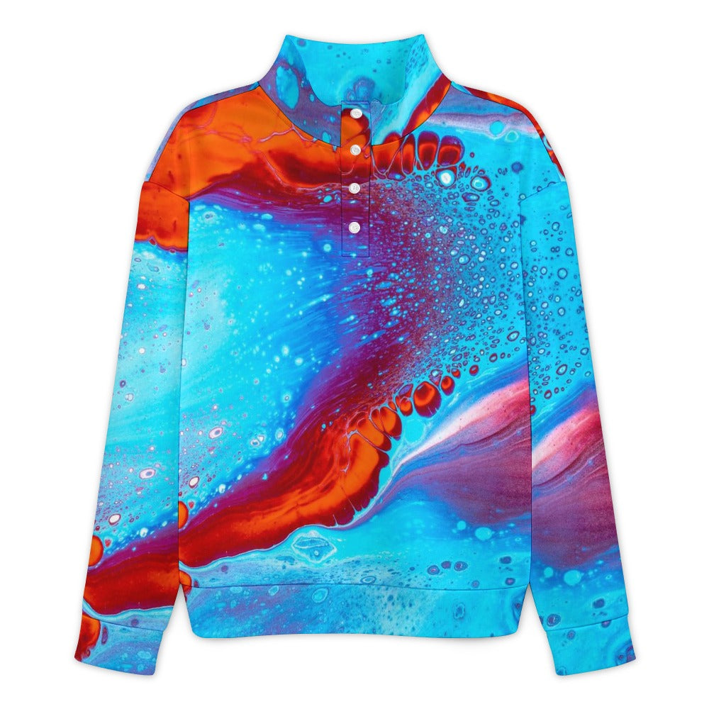 Men's stand-up collar long-sleeved sweatshirt