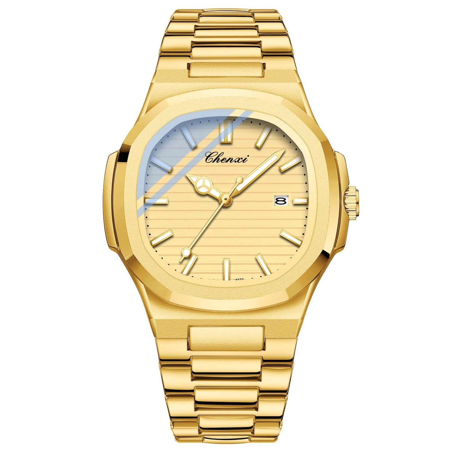 Chenxi Steel Watch Couple Luminous Waterproof Simple Fashion