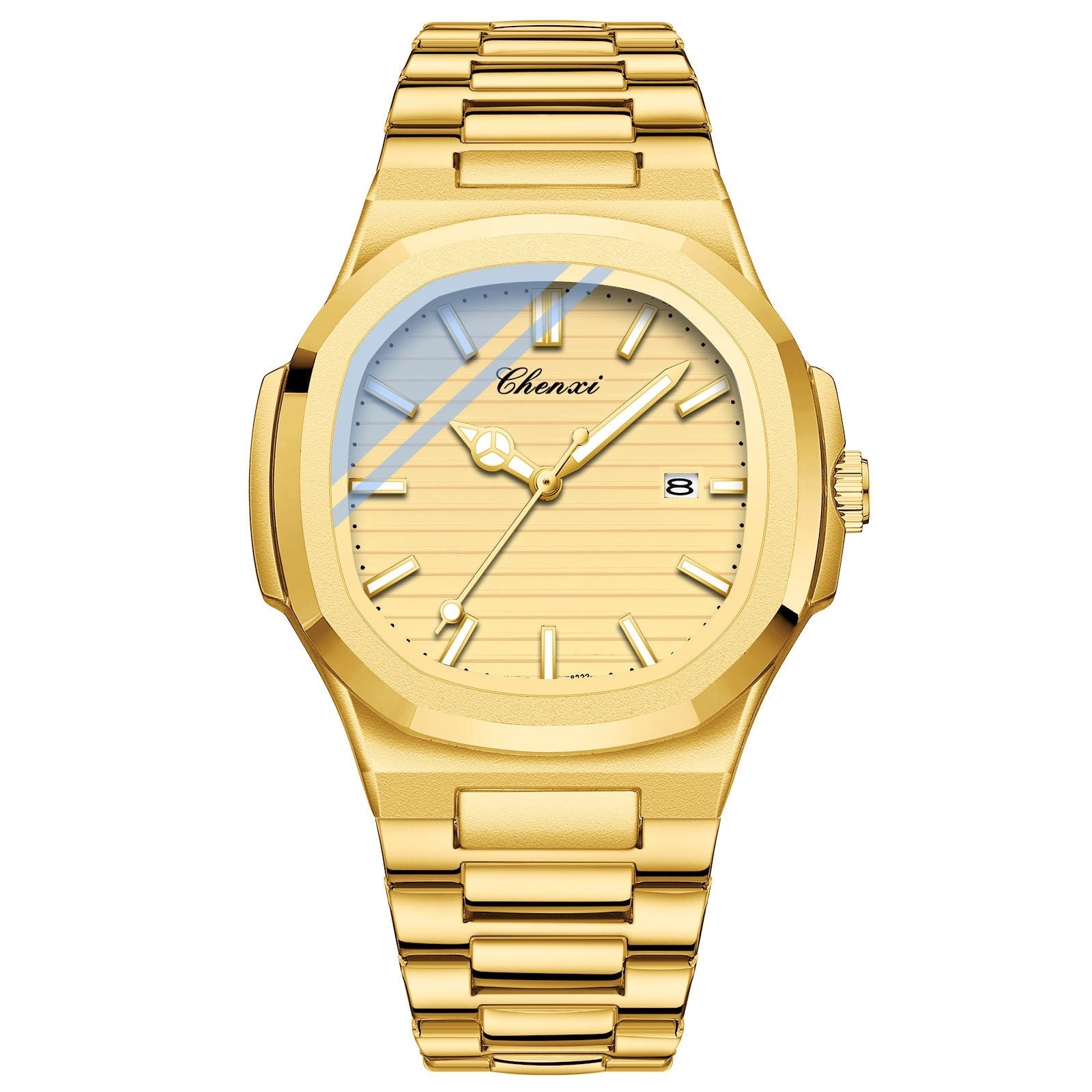 Chenxi Montre Acier Couple Lumineuse Étanche Simple Tendance