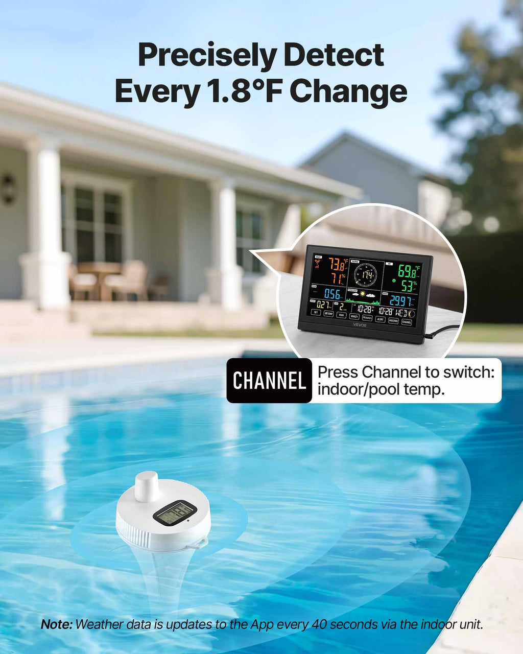 7-in-1 Wi-Fi Weather Station With APP, 7.5 In Display