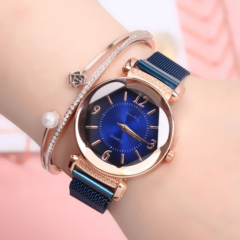 Reloj Neutro para Mujer con Correa de Acero, Moda Sencilla, Cuarzo