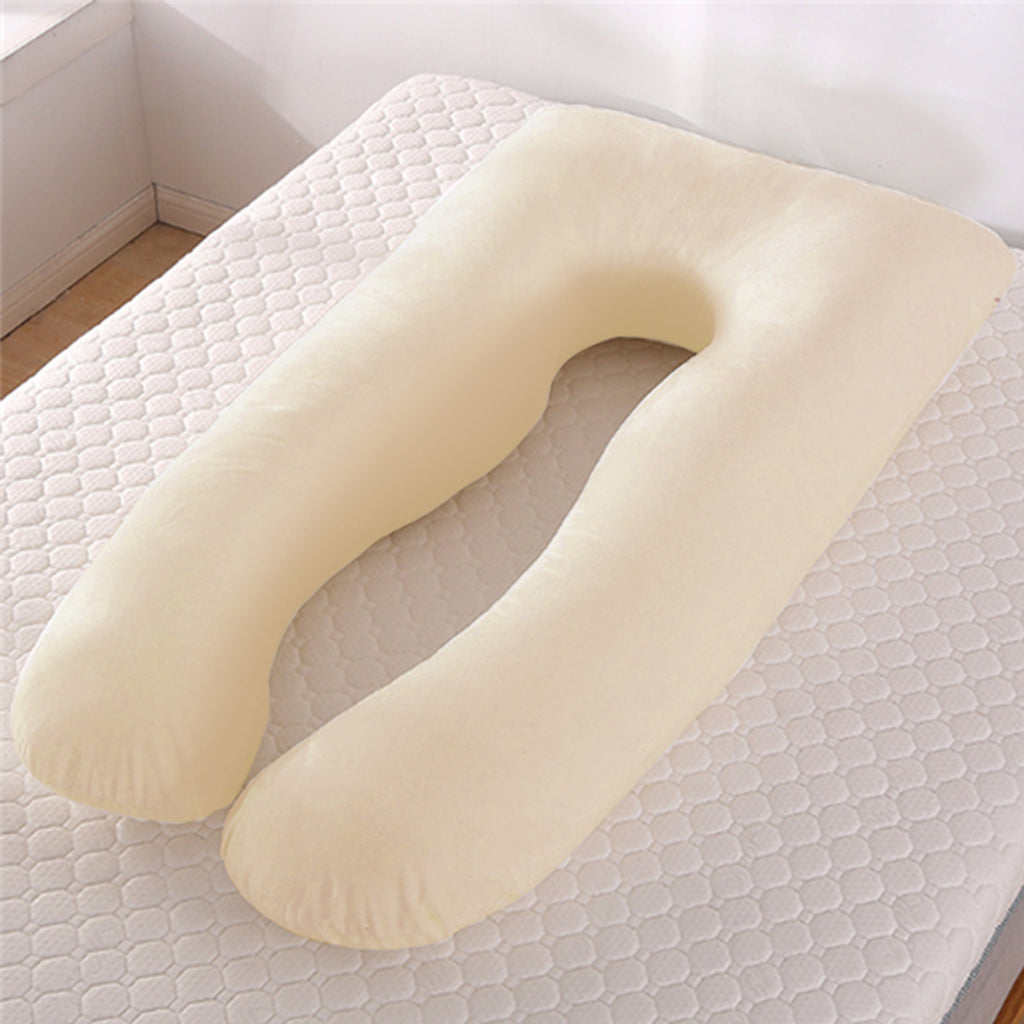 Almohada de soporte para dormir de verano para mujeres embarazadas, almohadas de maternidad en forma de U, seda helada para el embarazo