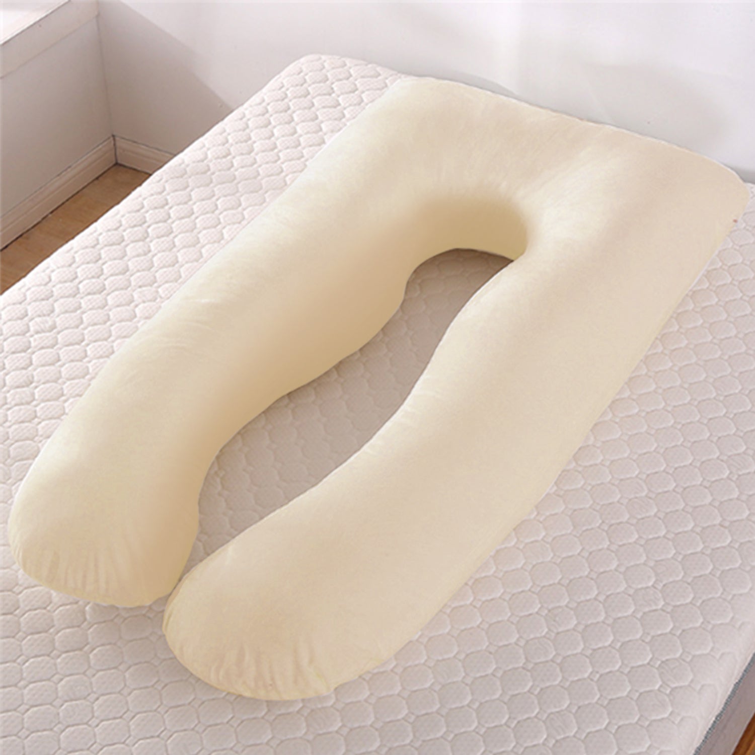 Almohada de soporte para dormir de verano para mujeres embarazadas, almohadas de maternidad en forma de U, seda helada para el embarazo