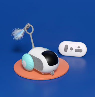 Coche Teledirigido Interactivo para Gatos Juguete Carga USB Persecución Automática Teledirigido Inteligente Coche Interactivo para Gatos Productos para Mascotas