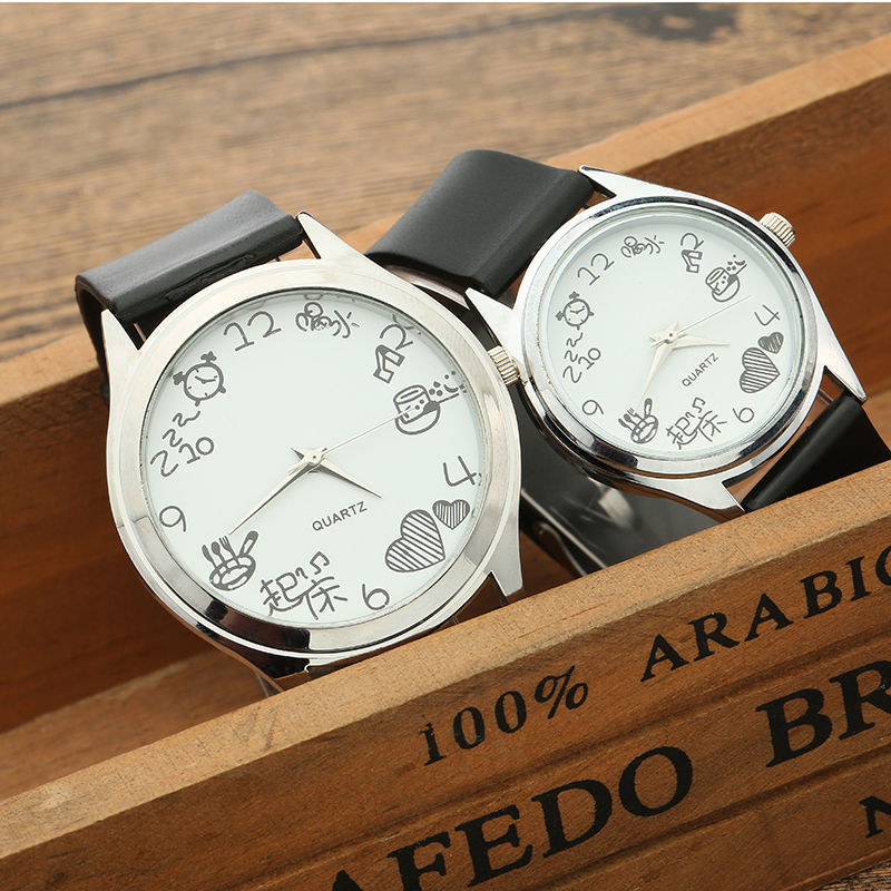 Montre à Quartz Simple et Décontractée pour Manger et Boire