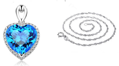 Pendentif Cœur Saphir