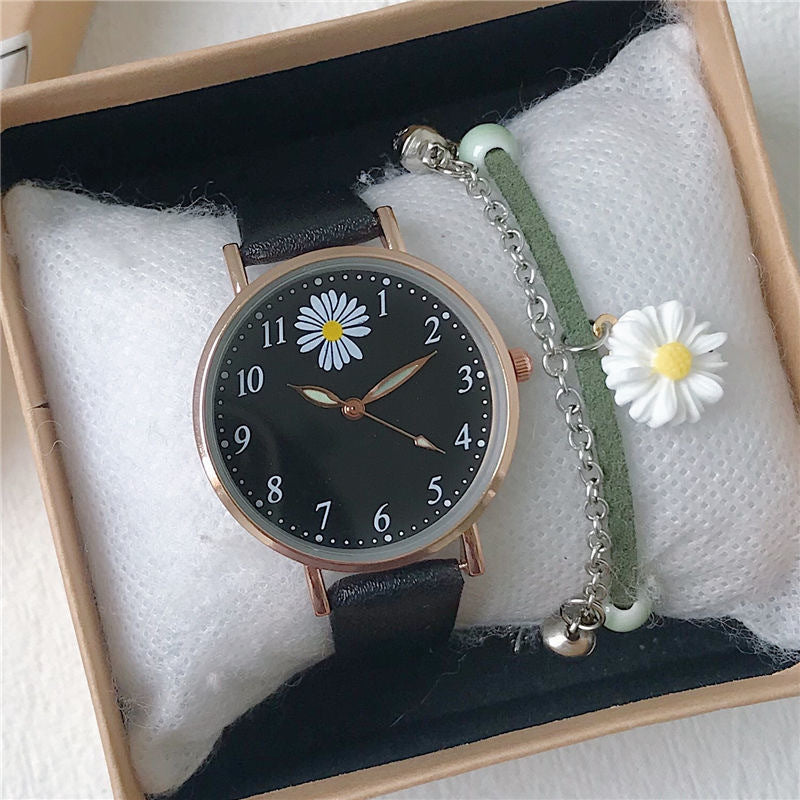 Conjunto de reloj de cuarzo lindo de moda para niñas, estilo versátil