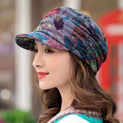Version coréenne féminine d'un chapeau souple à bord large de style ethnique