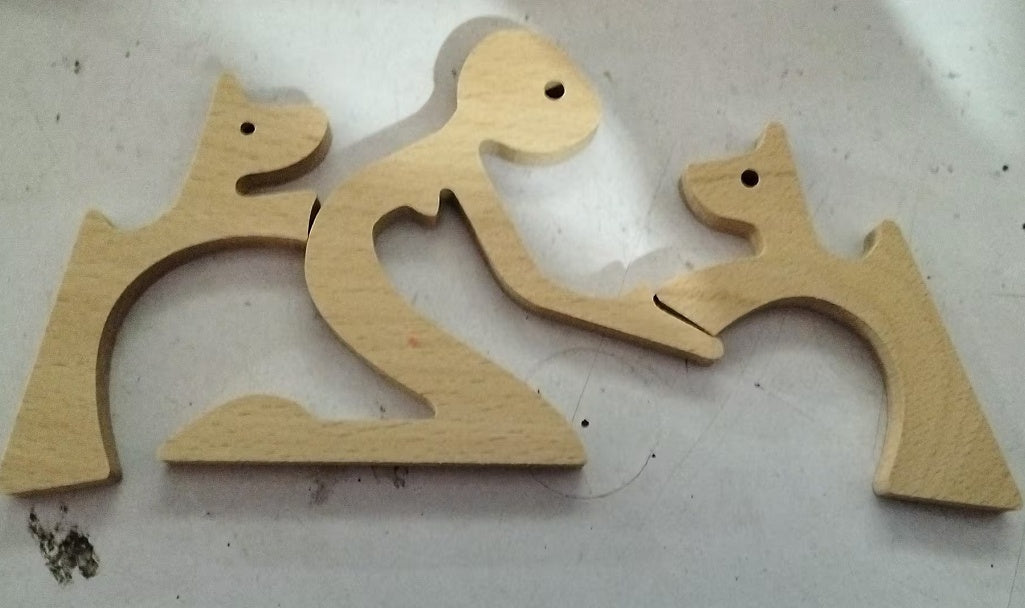 Adorno de Perro en Madera DIY Figura Escultura Decoración del Hogar Un Hombre Un Perro Escultura de Madera Regalos de Navidad Modelo Decorativo