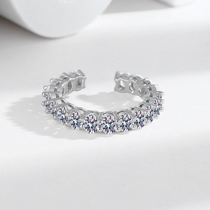 Bague empilable en argent sterling en forme d'œuf avec étoiles pour femmes