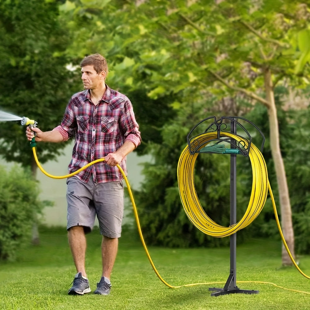 Freestanding Garden Hose Holder Rack-3