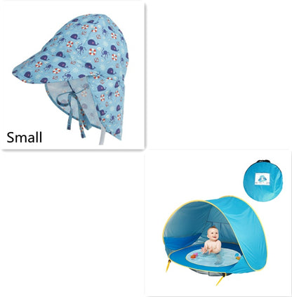 Tienda de playa para bebés, carpa de camping al aire libre para niños, plegable, impermeable, toldo parasol con protección UV.