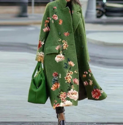 Manteau à carreaux à manches longues pour femmes, assorti de couleurs