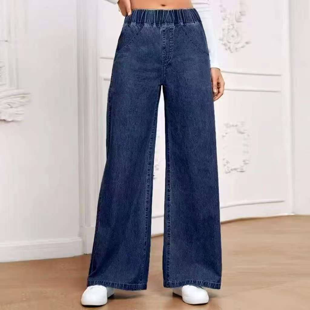 Pantalones anchos, vaqueros, moda recta, pantalones casuales, pantalones rectos para mujer, estilo urbano cómodo