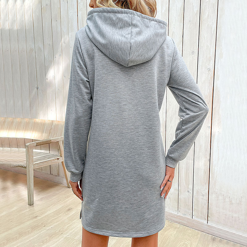 Comercio Exterior Ropa de Mujer Sudadera con Capucha a Rayas y Falda con Parches