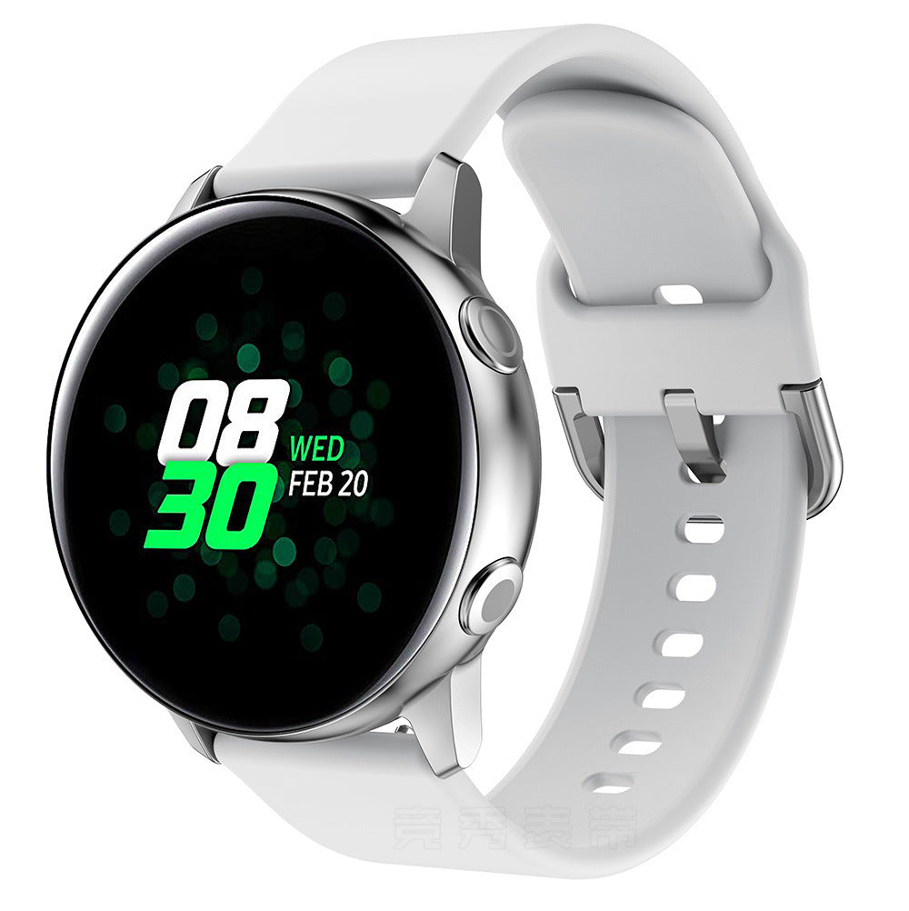 Bracelet universel en silicone 20 ou 22 mm pour montre connectée