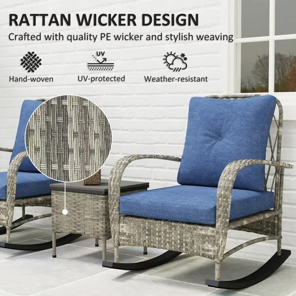 Sillón chaise longue de ratán, conjunto de muebles de patio de mimbre
