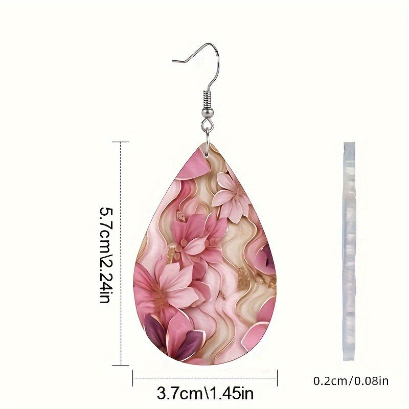 1 paire de boucles d'oreilles en acrylique, cadeau d'anniversaire