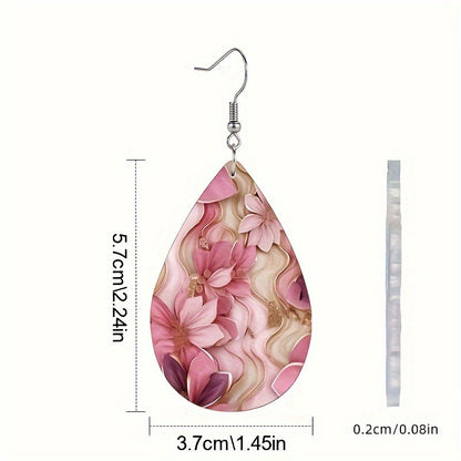 1 paire de boucles d'oreilles en acrylique, cadeau d'anniversaire
