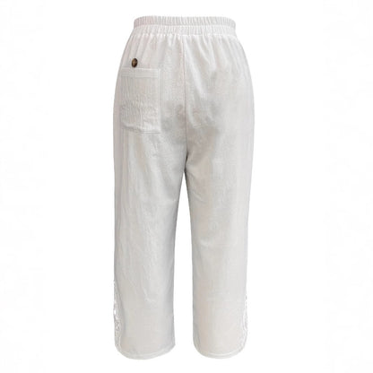 Pantalon décontracté ample et droit pour femme