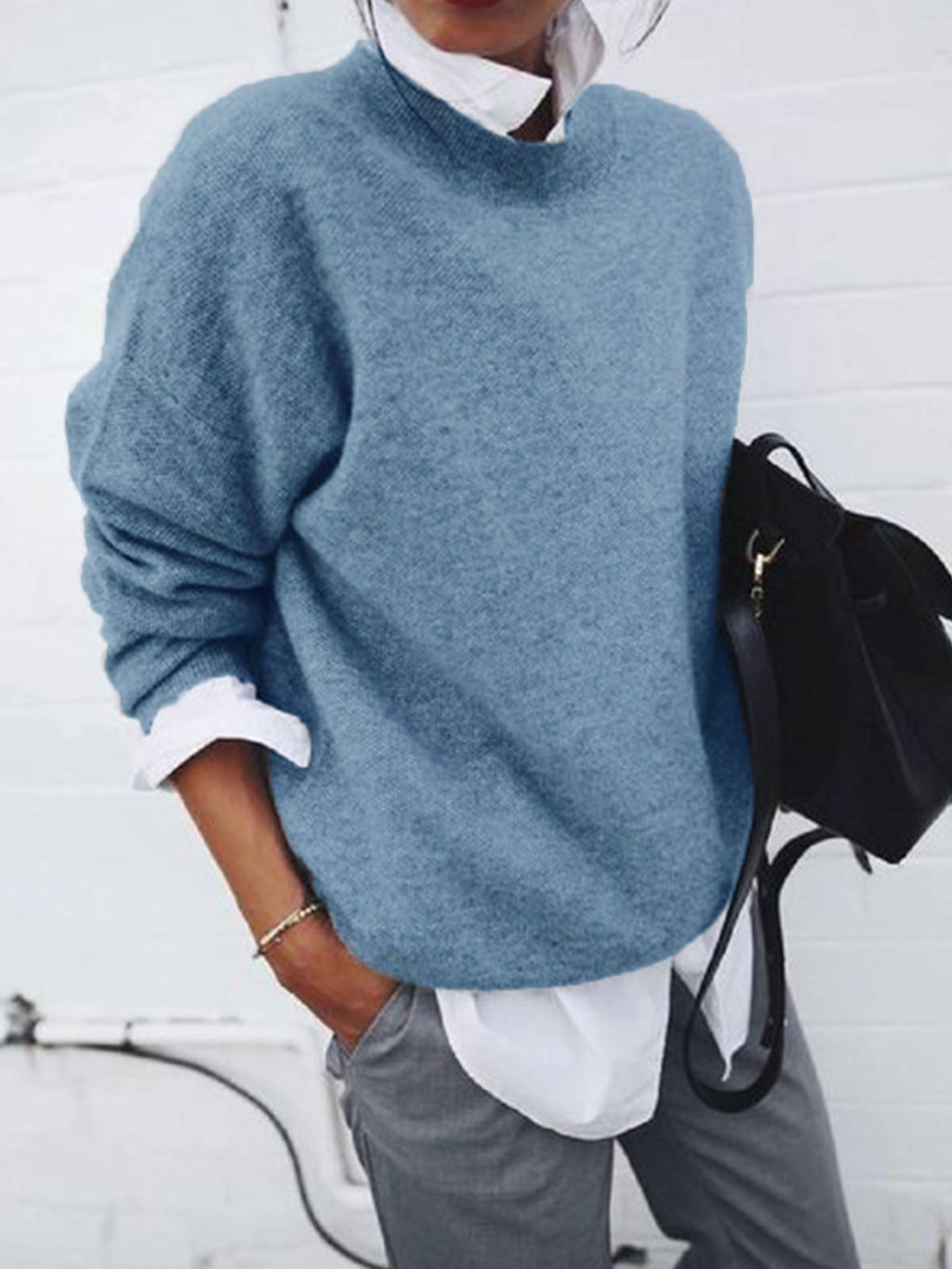 Fashion Long Sleeve Pullover Sweater Fall