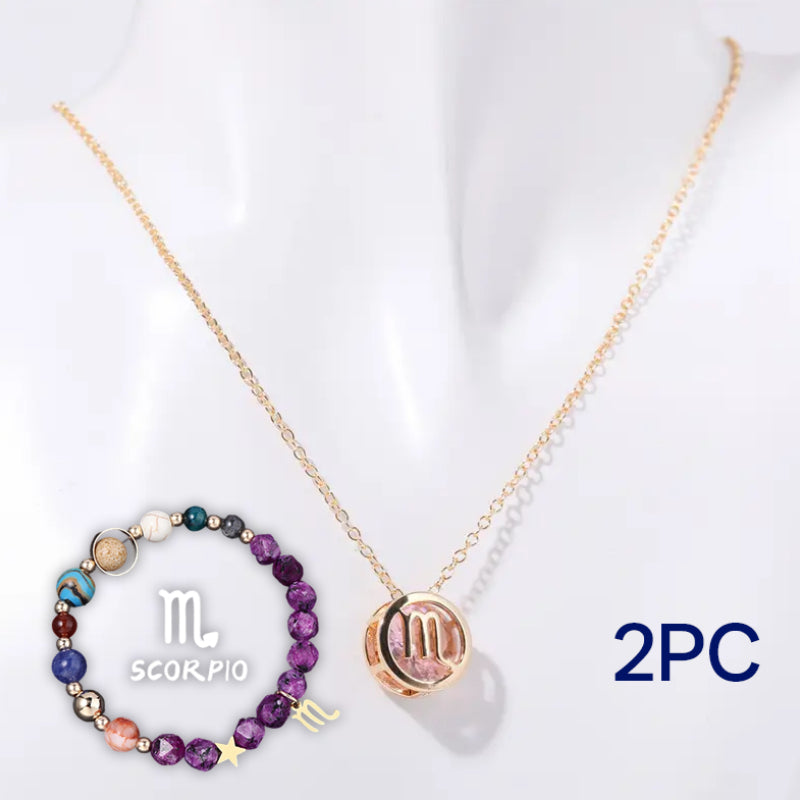 Juego de collar de cuentas de piedra natural