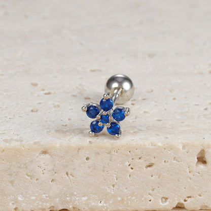 Boucles d'oreilles Micro-incrustées de zircons, cristaux colorés en forme de goutte