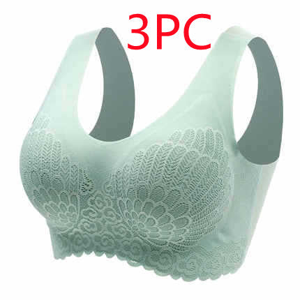 Soutien-gorge de sport en latex thaïlandais naturel 4.0 Angel Wings sans couture une pièce en dentelle pour femme sans armature