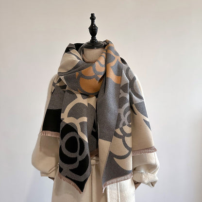 Écharpe chaude double usage Cape d'hiver pour femme