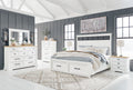 Ashbryn White Natural Panel Storage Bedroom Set 6 Piece Modern Farmhouse Furniture-0