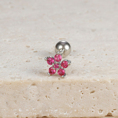 Boucles d'oreilles Micro-incrustées de zircons, cristaux colorés en forme de goutte