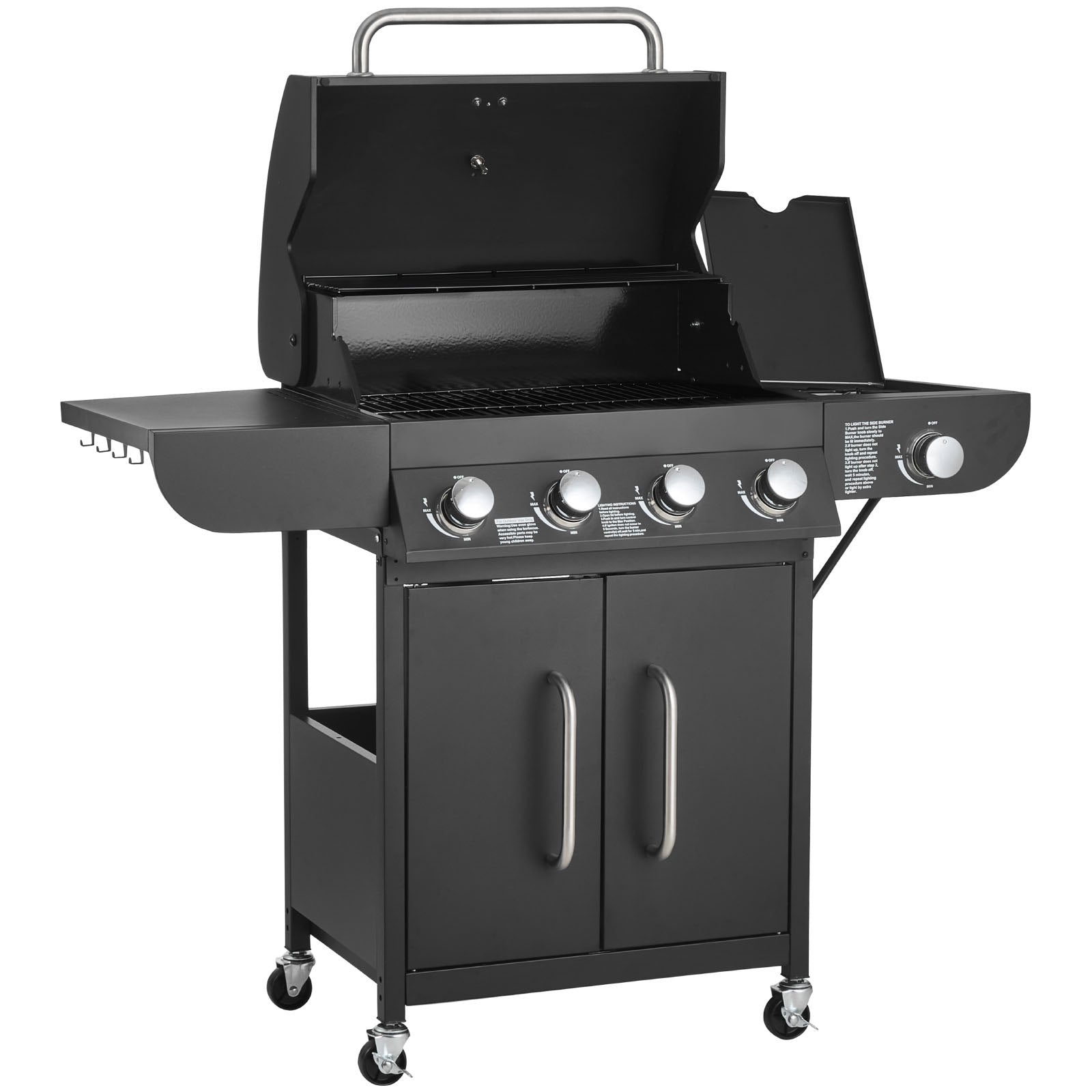 Parrilla de gas, parrilla de gas propano de 4 quemadores