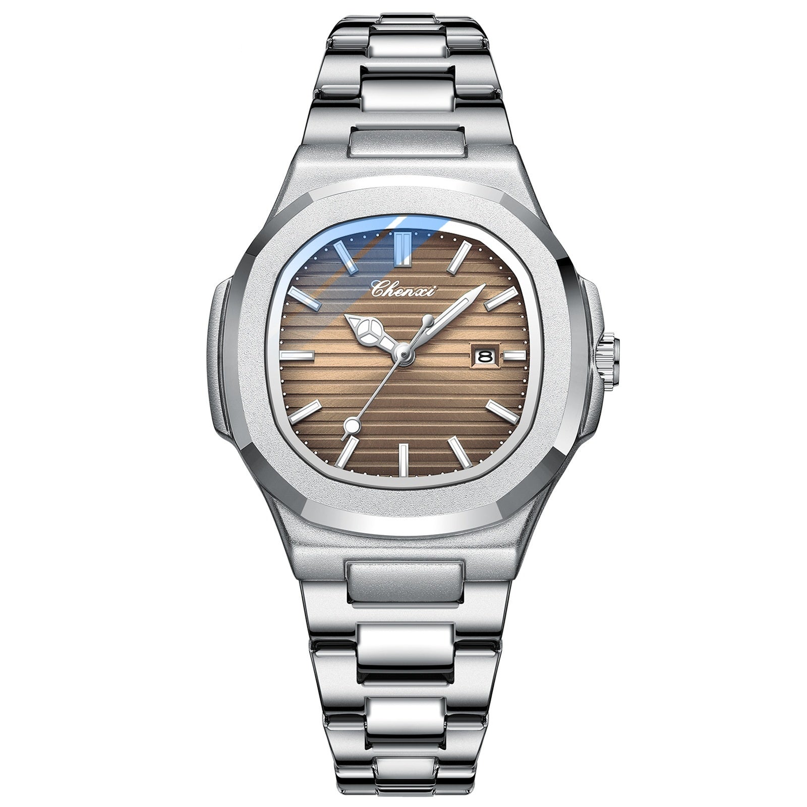 Chenxi Montre Acier Couple Lumineuse Étanche Simple Tendance