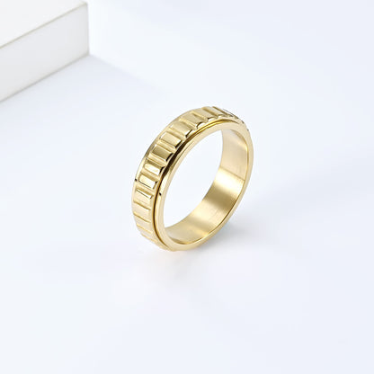 Bague en Acier Titane Rotative de Style Neutre