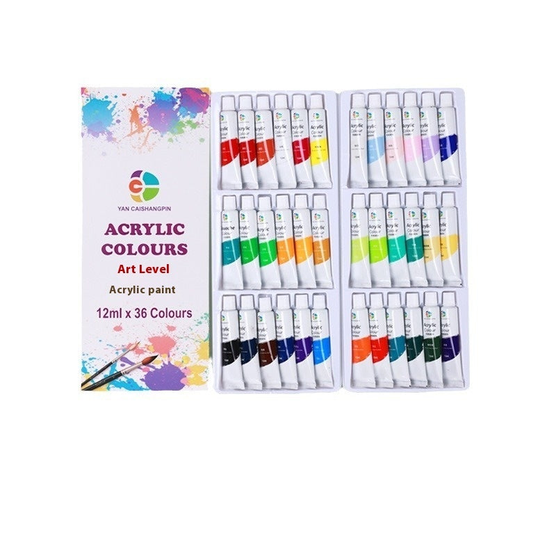 Juego de pintura de propileno 12ml Impermeable Pintura para niños Principiantes 12182436 Color Pintura al óleo