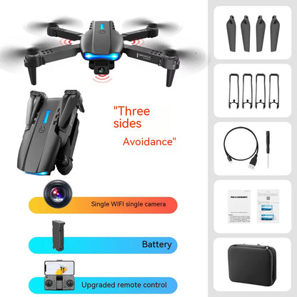 E99pro Drone aérien 4k Double caméra haute définition Caméra trois côtés