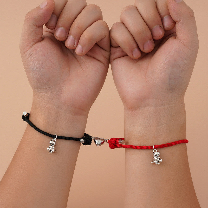 Pulsera Magnética de Aleación con Diseño de Pequeño Dinosaurio