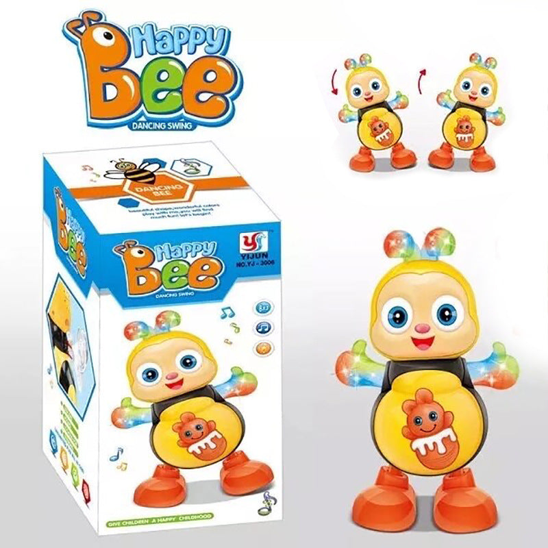 Swing Cartoon Bee Electric Lamplight Music Toy