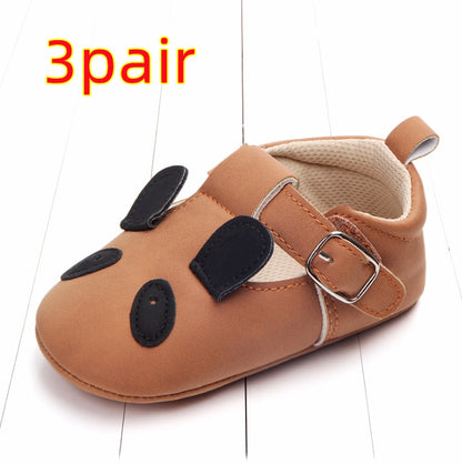 Chaussures bébé printemps automne dessin animé animal cuir mat antidérapant semelle souple chaussures bébé vente en gros 0884