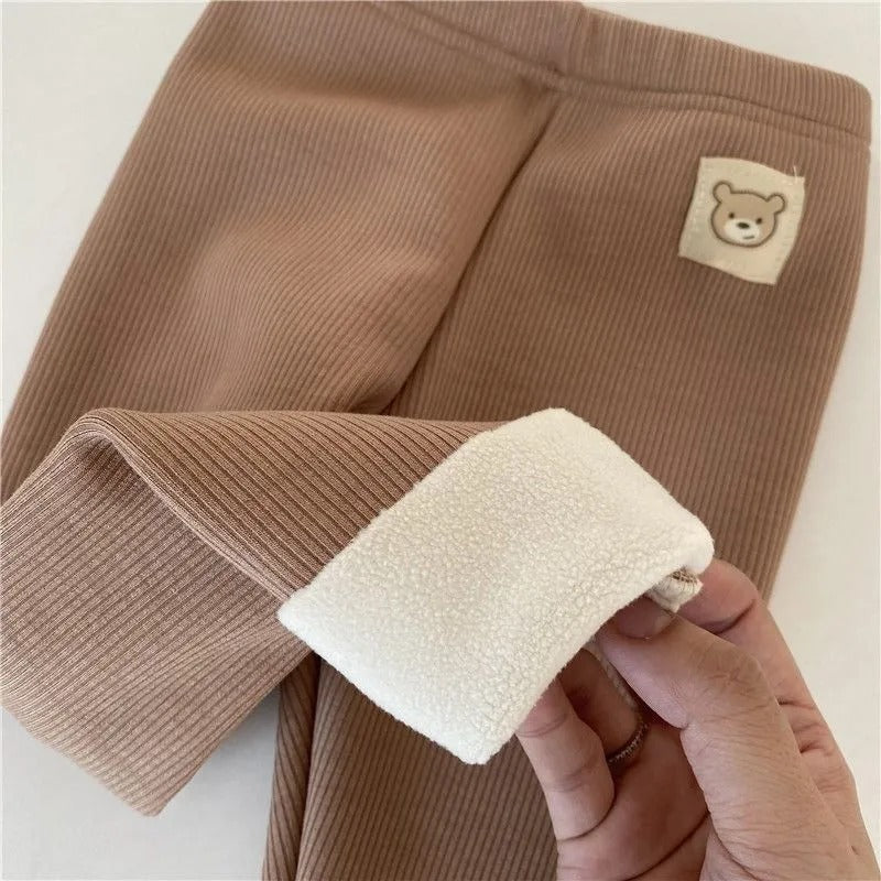 Legging fantaisie doublé polaire tout-en-un pour fille