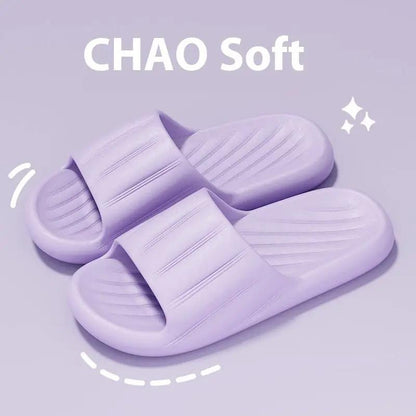 Unisex summer indoor slippers by AdTec, lavender purple slides, set of 2