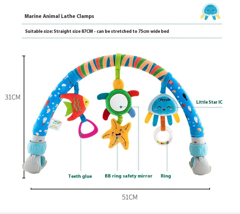 Campana de Cama Colgante para Bebé, Sonajero, Clip para Cuna de Bebé, Clip para Coche, Adornos, Juguete de Confort para Bebé