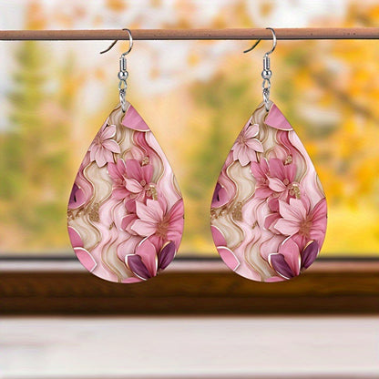1 paire de boucles d'oreilles en acrylique, cadeau d'anniversaire